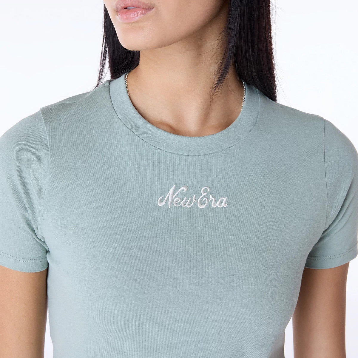 T-shirt Slim Femme New Era Bleu Pastel