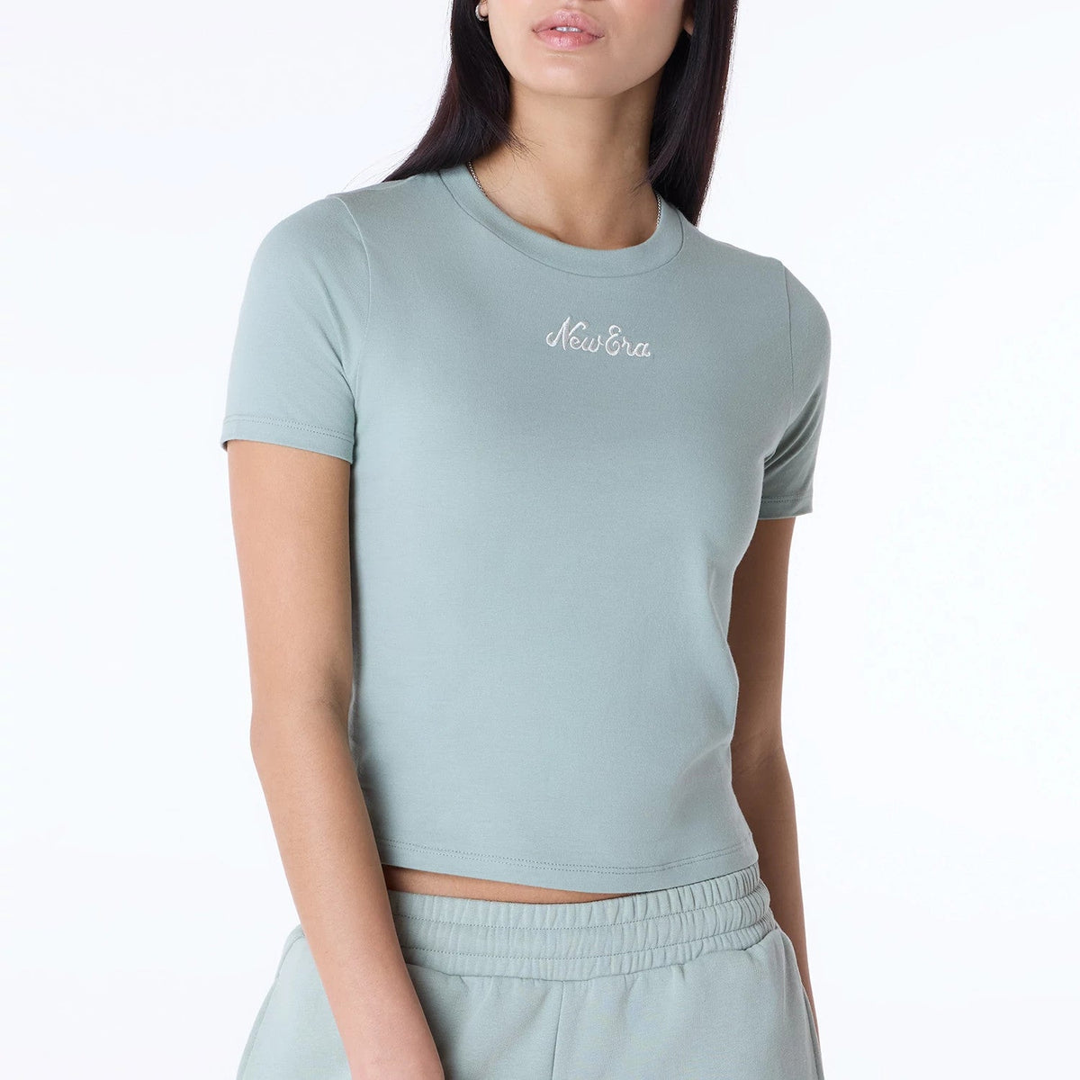 T-shirt Slim Femme New Era Bleu Pastel