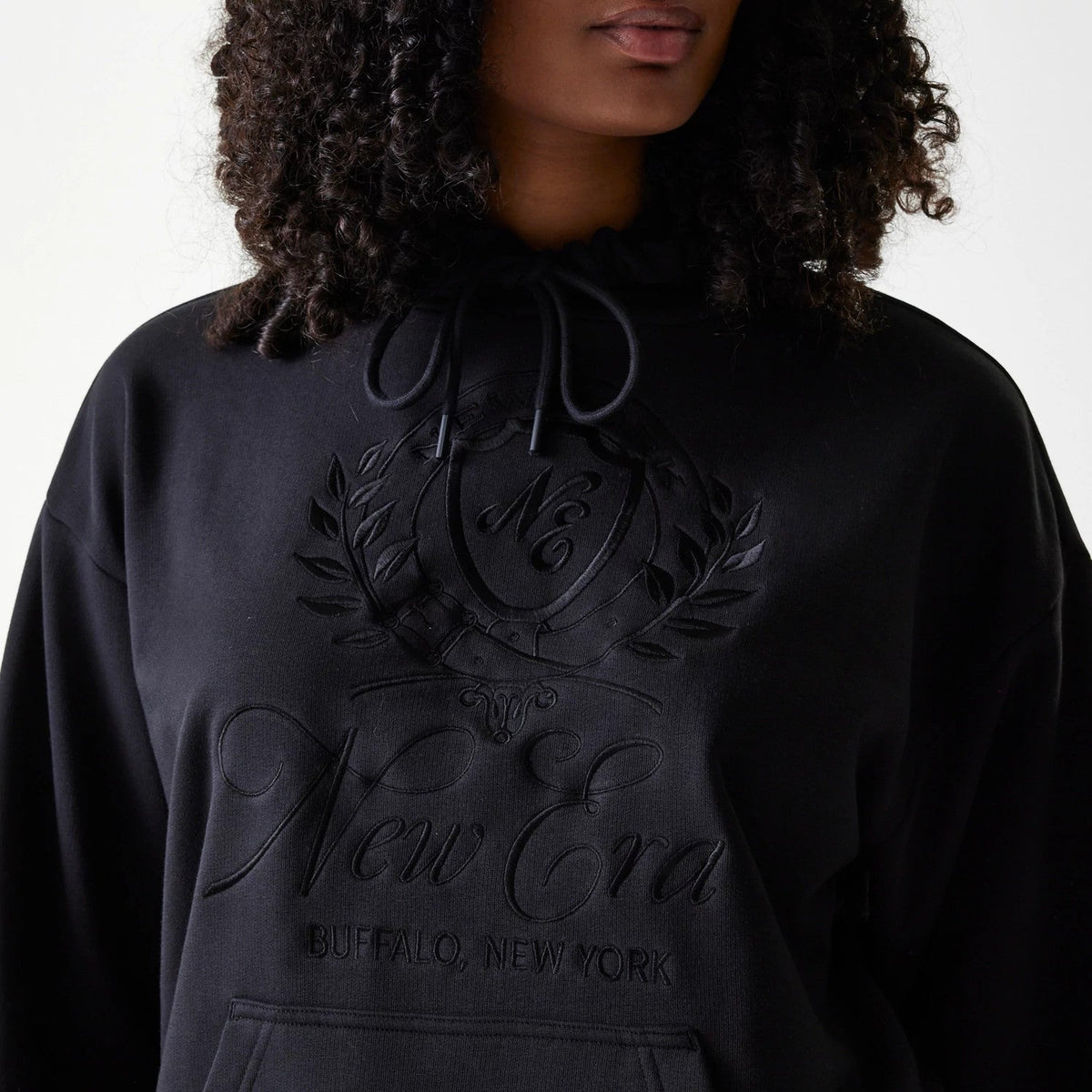 Sweat à Capuche Femme New Era Crest Noir