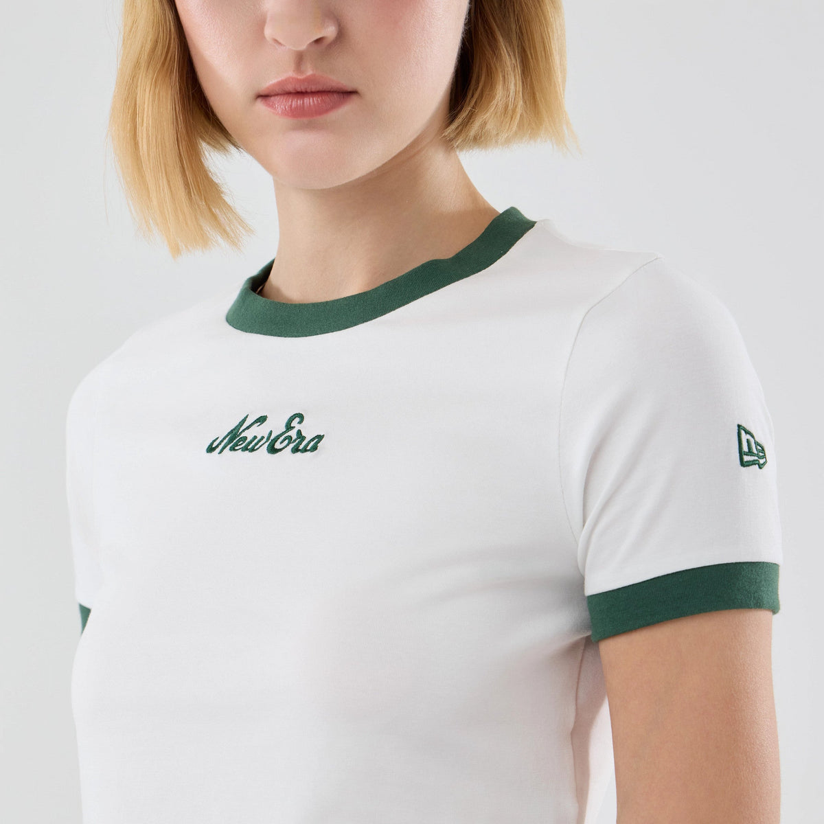 T-shirt Court Femme New Era Blanc