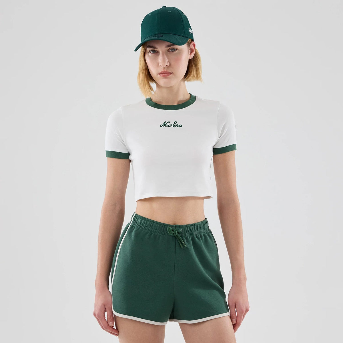 T-shirt Court Femme New Era Blanc