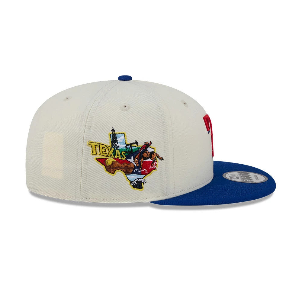 Casquette 9FIFTY Snapback Texas Rangers MLB Localized Blanc