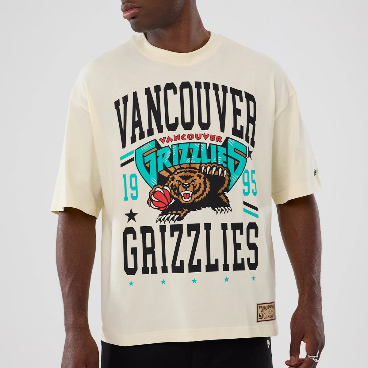 T-shirt Vancouver Grizzlies NBA Hardwood Classic Crème