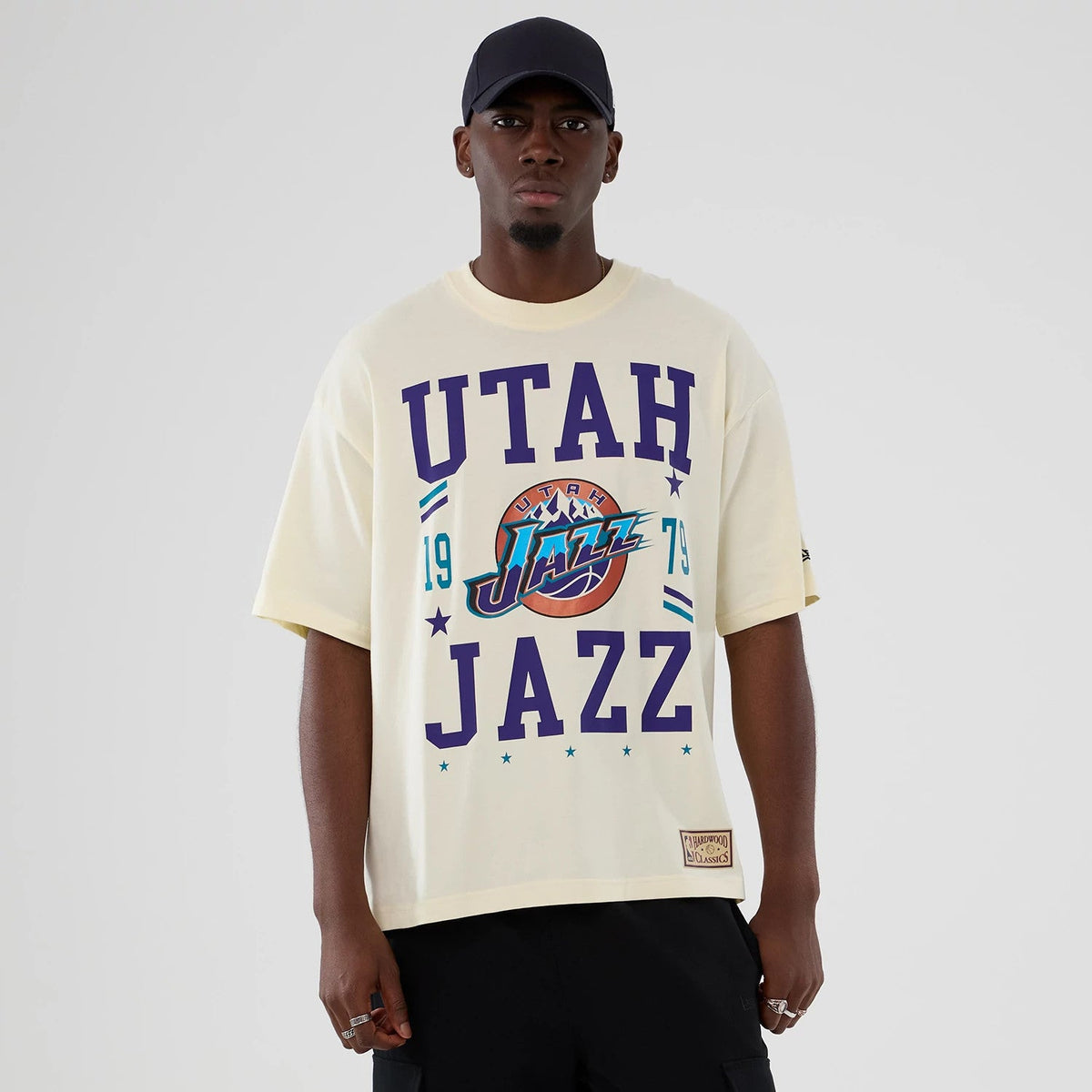 T-shirt Utah Jazz NBA Hardwood Classic Crème