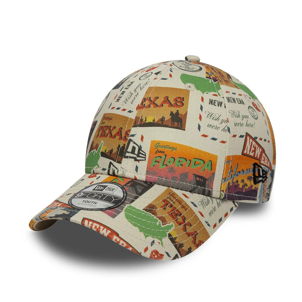 Casquette Enfant 9FORTY New Era Carte Postale Beige Clair