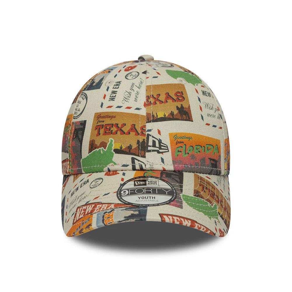 Casquette Enfant 9FORTY New Era Carte Postale Beige Clair