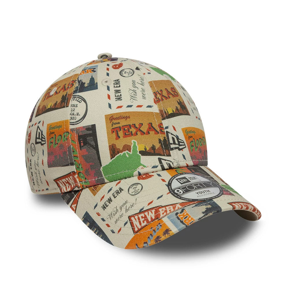 Casquette Enfant 9FORTY New Era Carte Postale Beige Clair