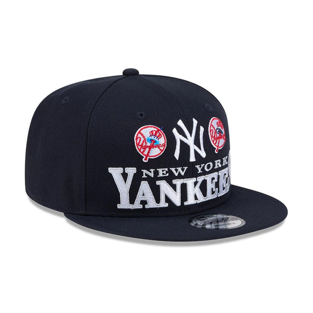 Casquette 9FIFTY Snapback New York Yankees MLB Cooperstown Throwback Bleu