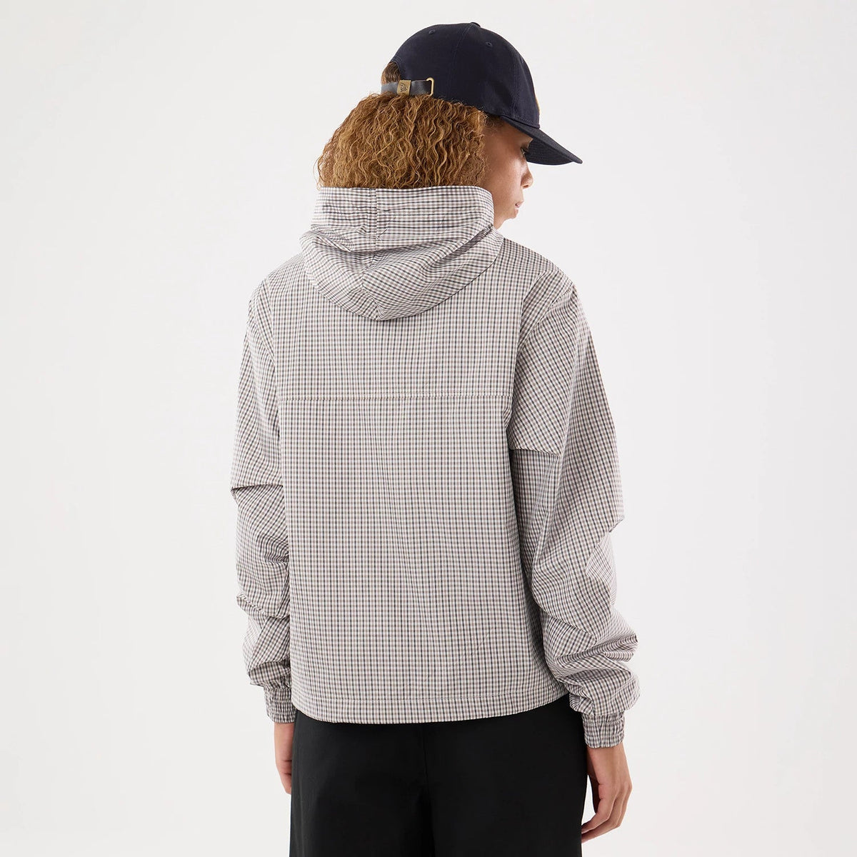 Veste Femme Coupe-vent Oversize New Era Check Beige