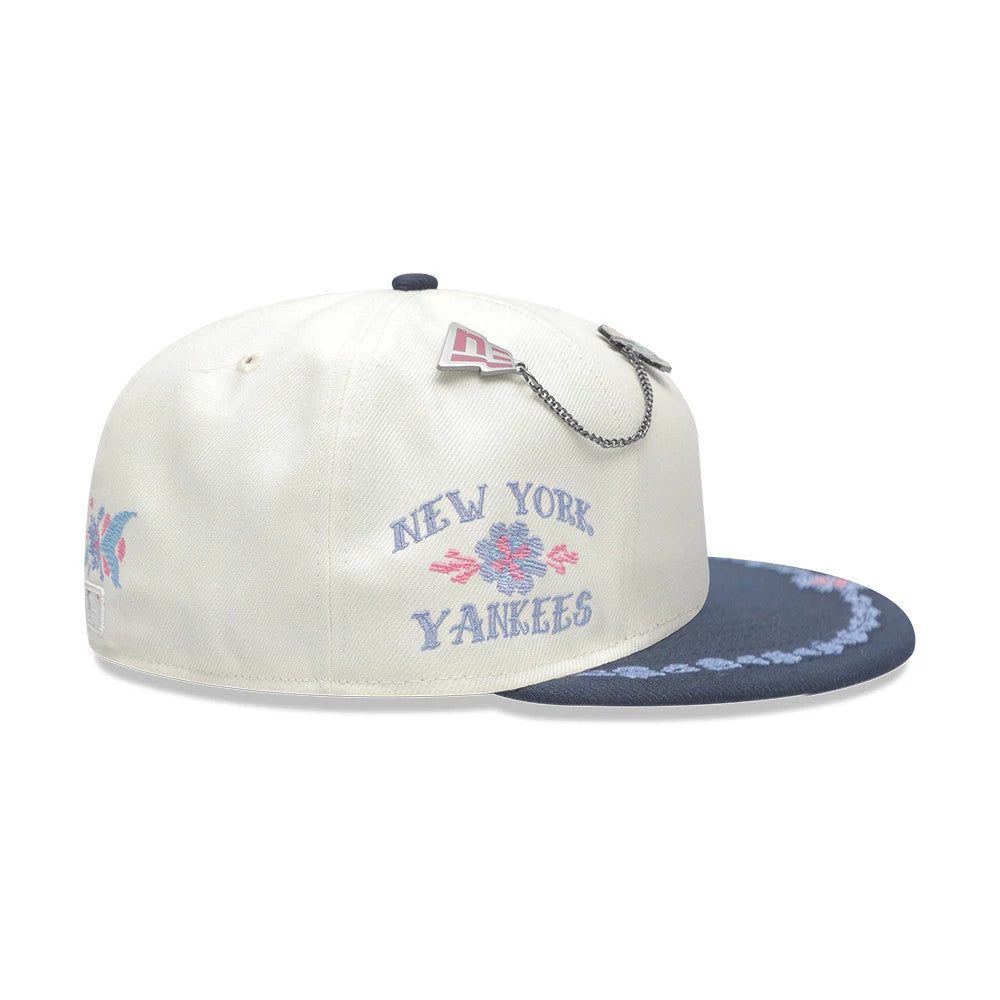 Yankees MLB Day Of The Dead - casquette Fitted beige clair et bleu foncé 59FIFTY 59Fifty 