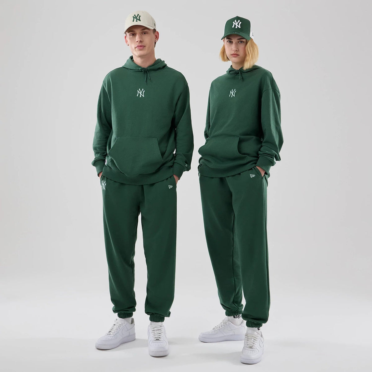 Sweat à capuche Oversize New York Yankees League Essential Vert foncé