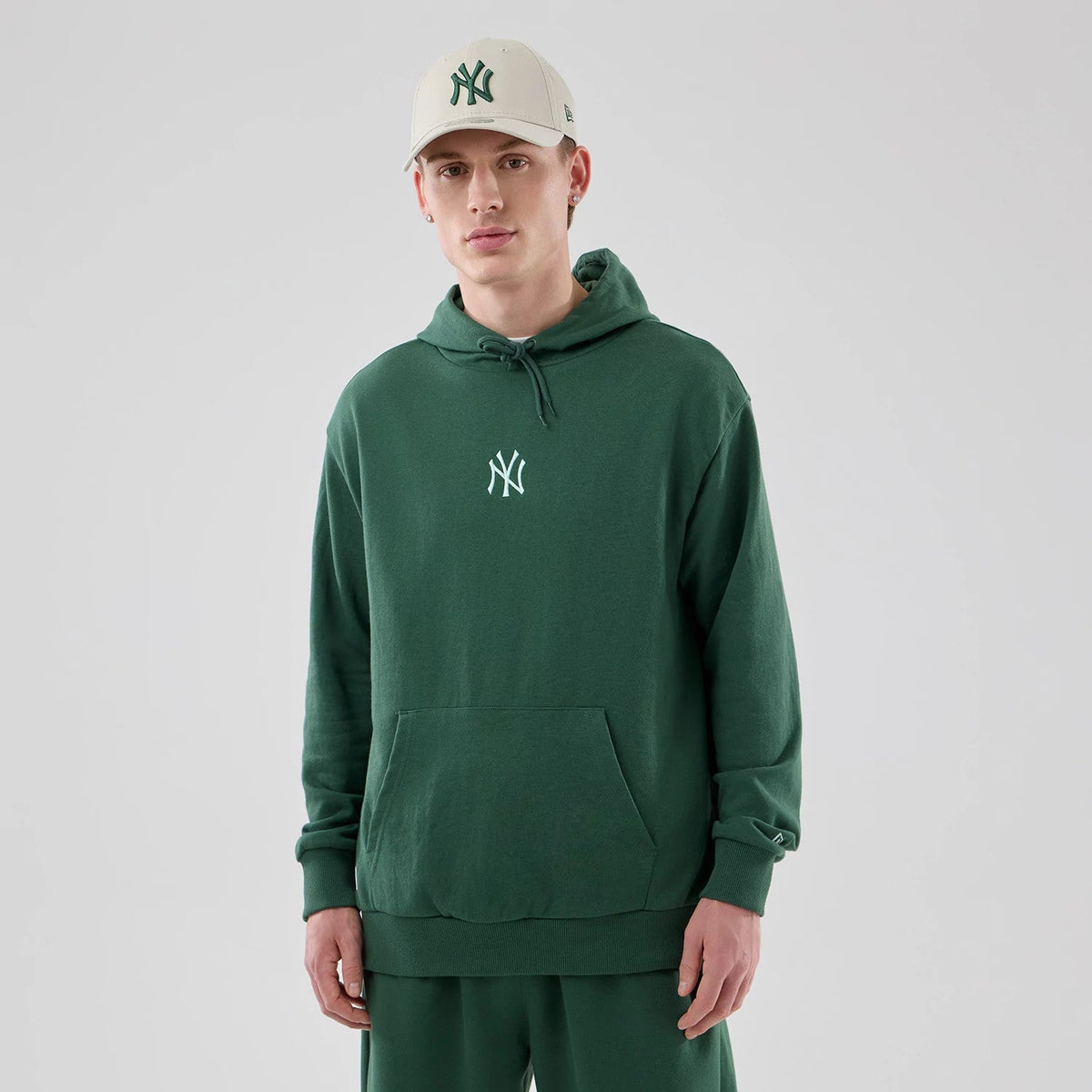 Sweat à capuche Oversize New York Yankees League Essential Vert foncé