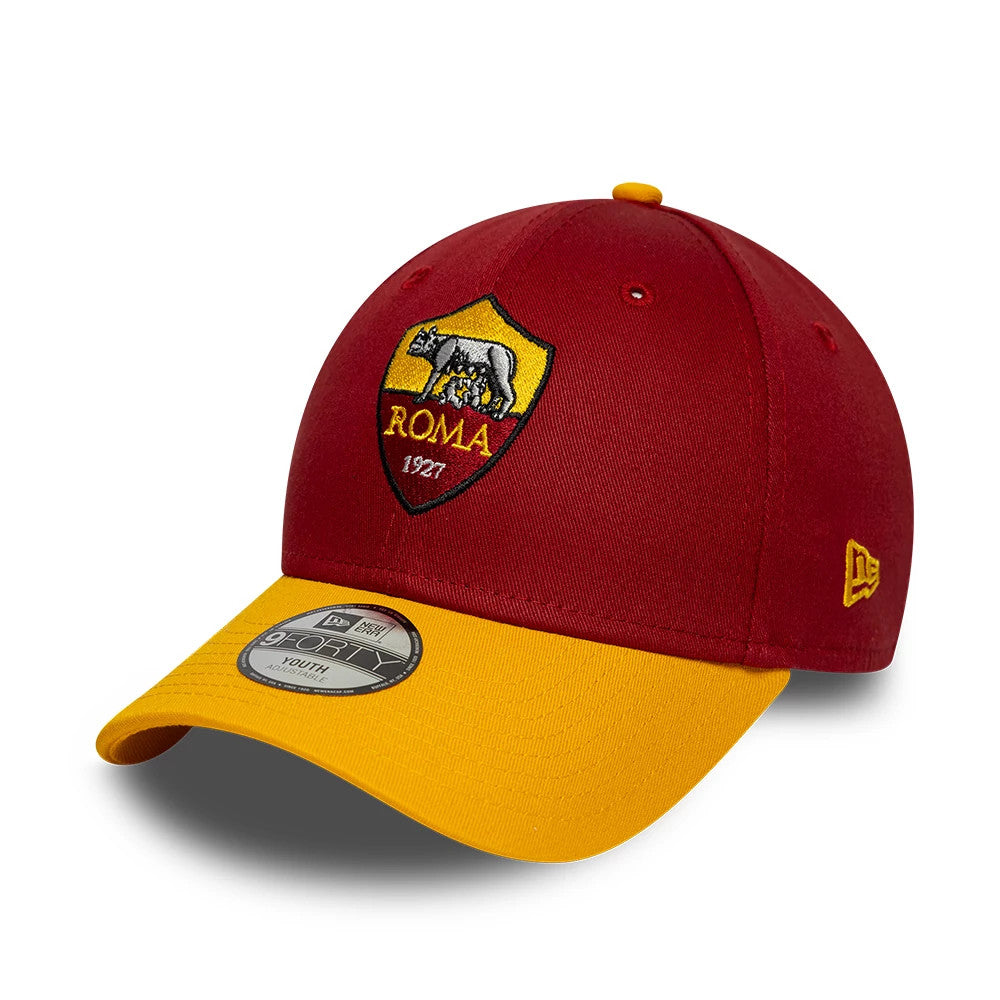 Casquette Enfant 9FORTY AS Roma Team Rouge foncé