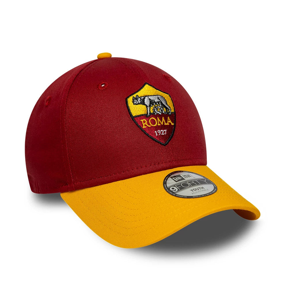 Casquette Enfant 9FORTY AS Roma Team Rouge foncé