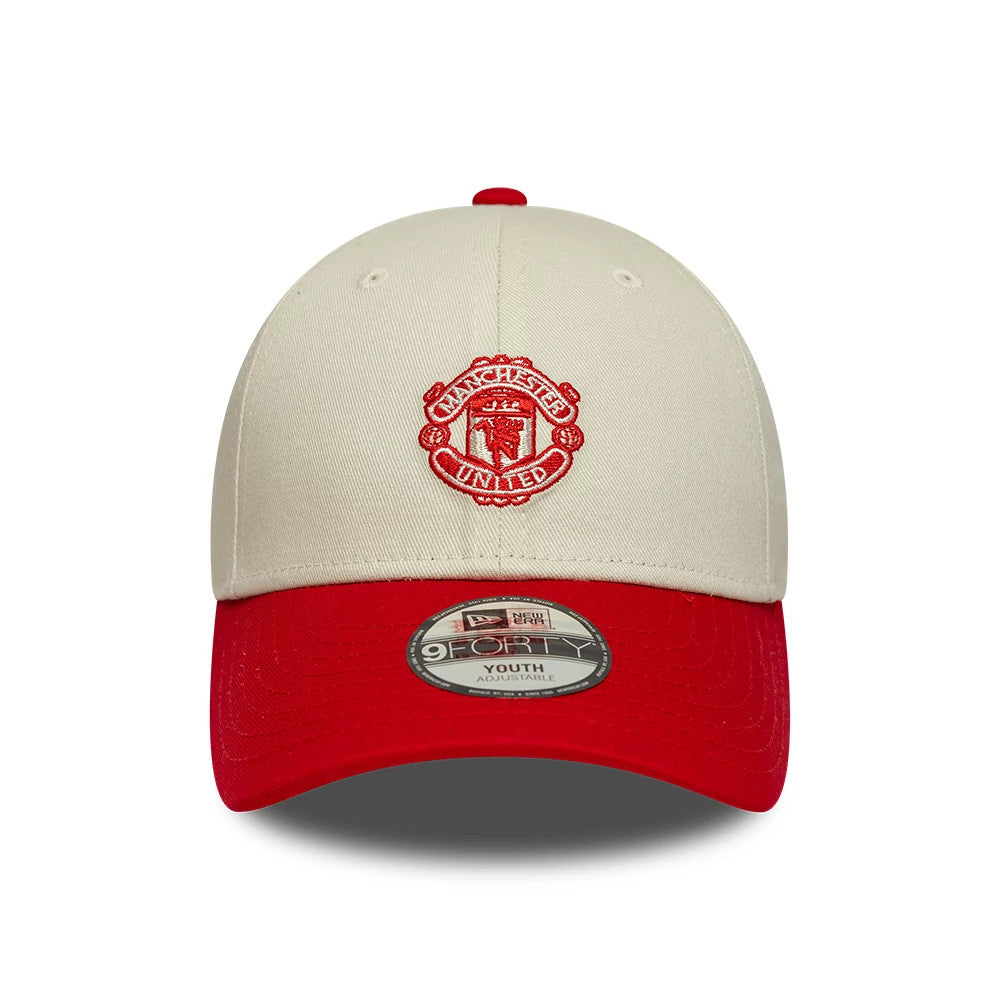 Casquette Enfant 9FORTY Manchester United FC Contrast Crème