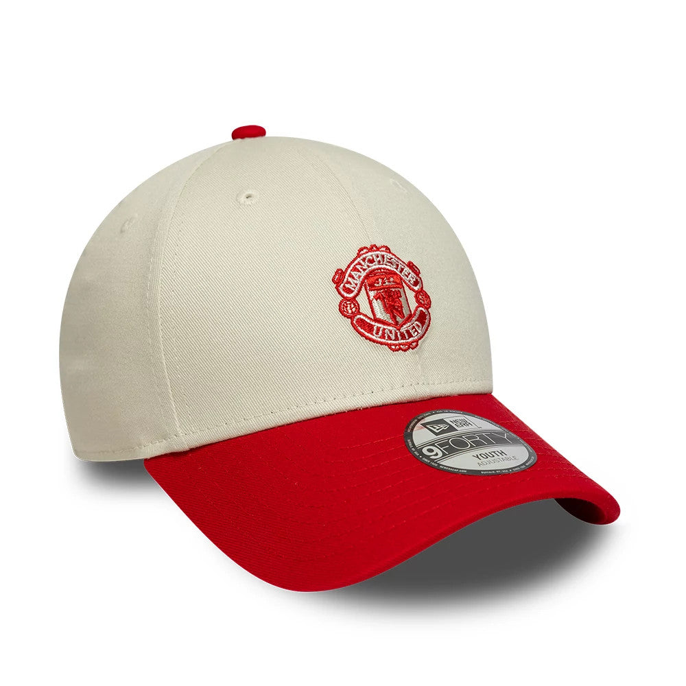 Casquette Enfant 9FORTY Manchester United FC Contrast Crème
