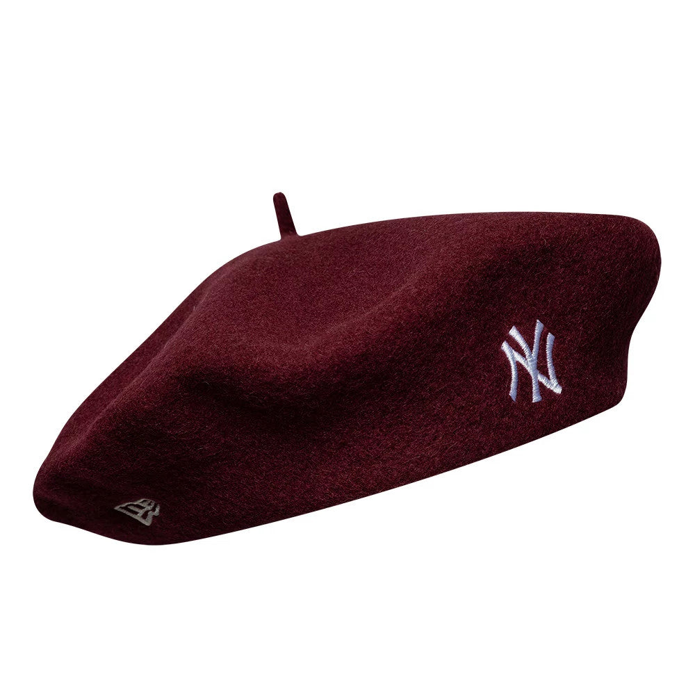 Béret New York Yankees MLB Wool Script Rouge foncé  