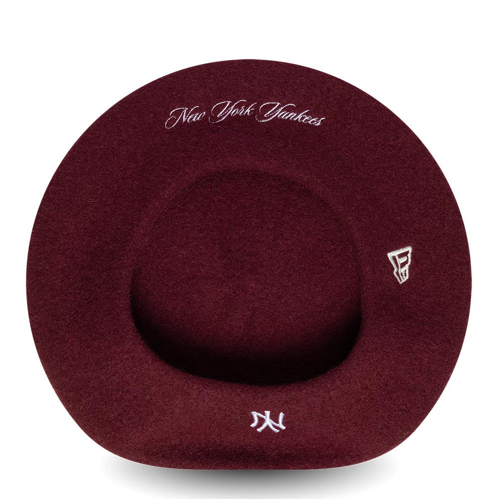 Béret New York Yankees MLB Wool Script Rouge foncé  