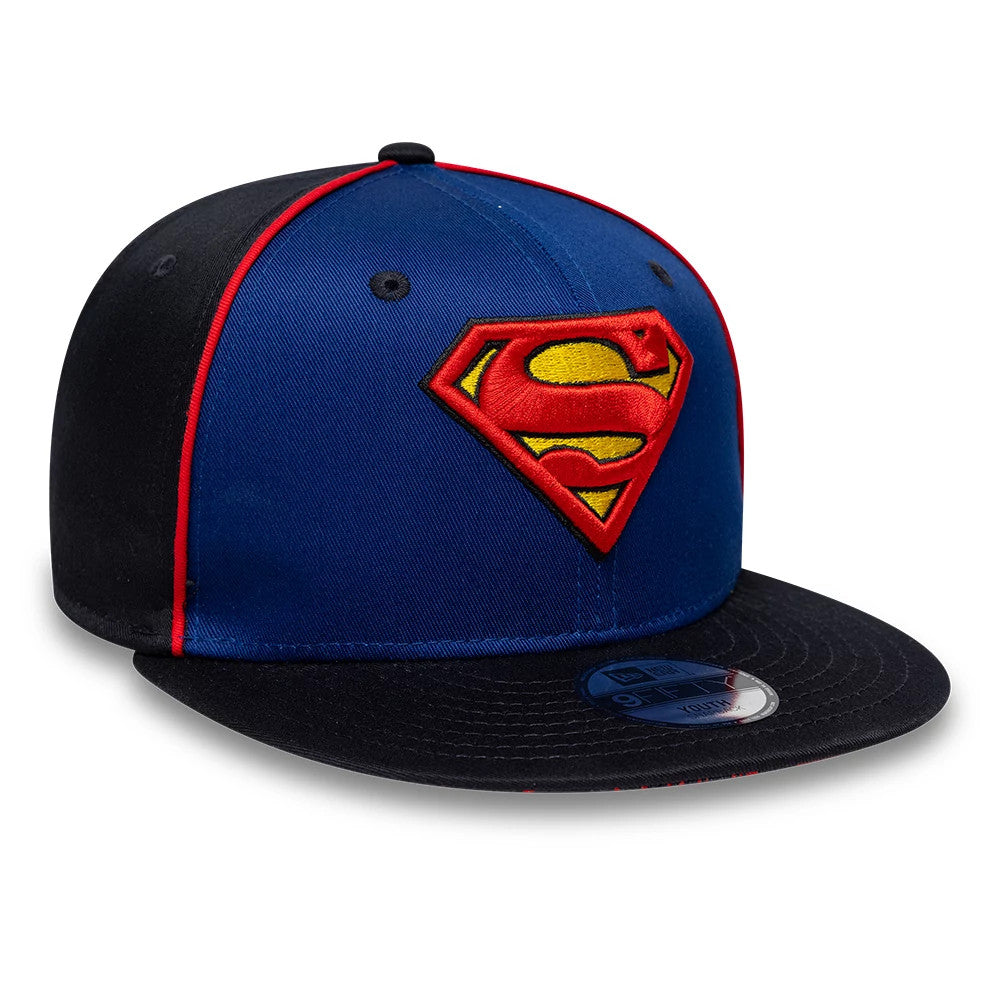 Casquette Enfant 9FIFTY Snapback Superman DC Piping Noir