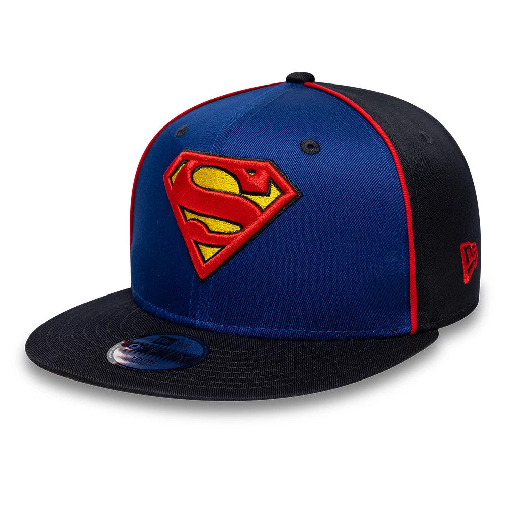 Casquette Enfant 9FIFTY Snapback Superman DC Piping Noir