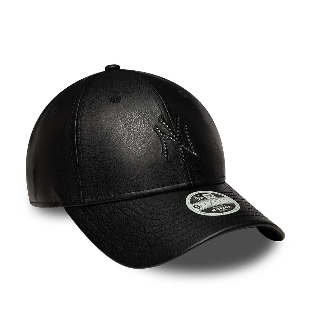 Casquette Femme 9FORTY M-Crown New York Yankees MLB Diamante PU Noir