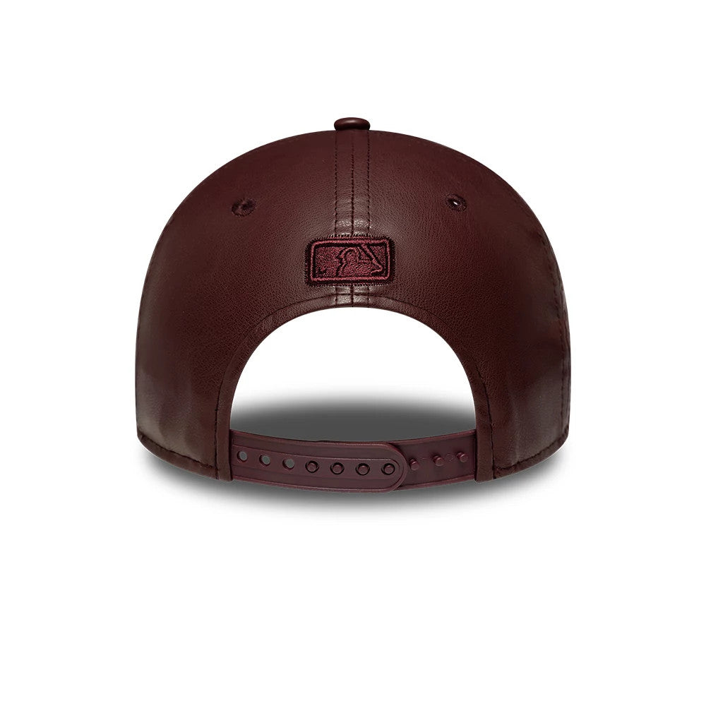 Casquette Femme 9FORTY M-Crown New York Yankees MLB Diamante PU Rouge foncé