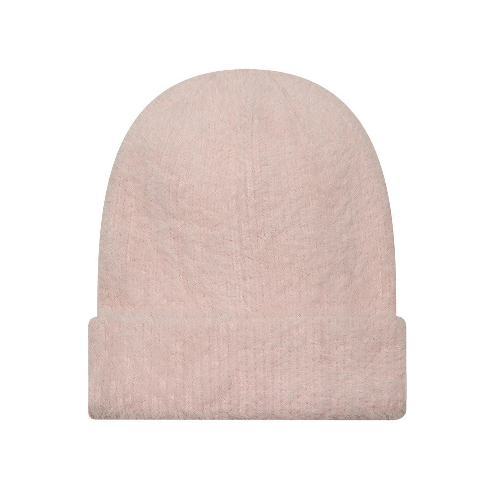 Bonnet Femme New York Yankees MLB Fluffy Mohair Rose Pastel