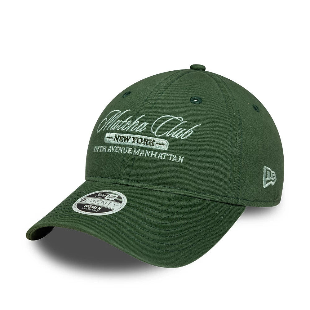 Casquette Femme 9TWENTY New Era Matcha Slogan Vert foncé