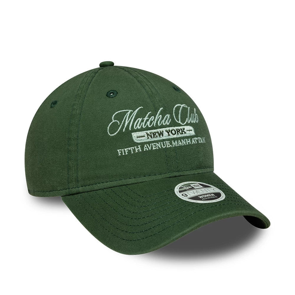 Casquette Femme 9TWENTY New Era Matcha Slogan Vert foncé