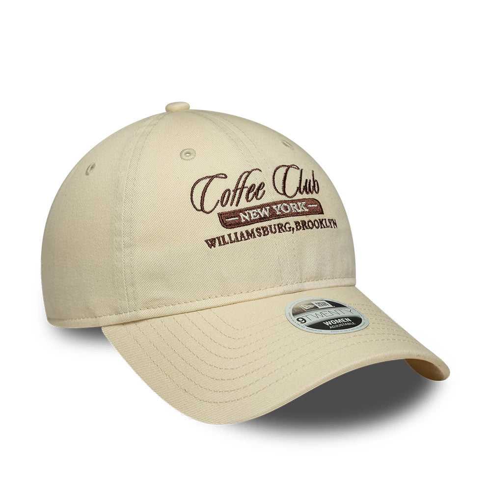 Casquette Femme 9TWENTY New Era Café Slogan Crème