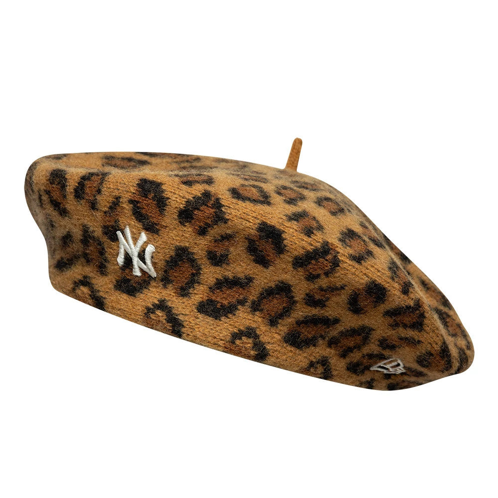 Béret New York Yankees MLB Leopard Beige