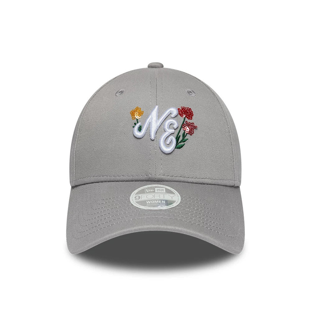 Casquette Femme 9FORTY Adjustable New Era Floral Icon Gris