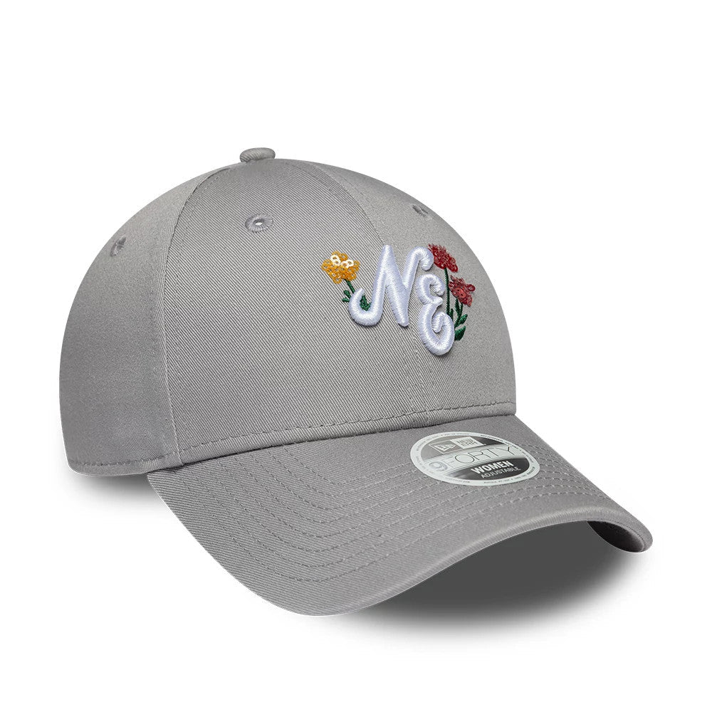 Casquette Femme 9FORTY Adjustable New Era Floral Icon Gris