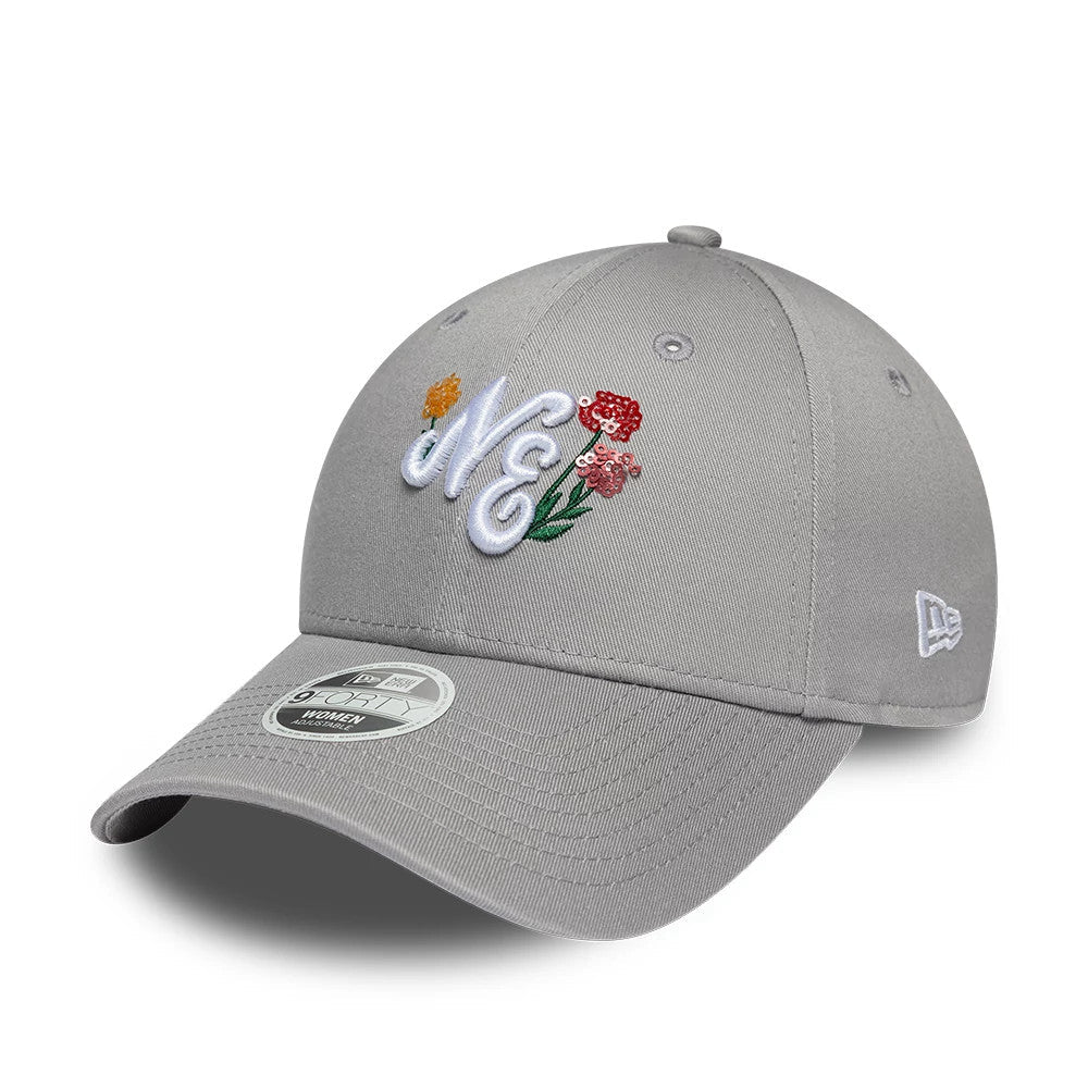 Casquette Femme 9FORTY Adjustable New Era Floral Icon Gris