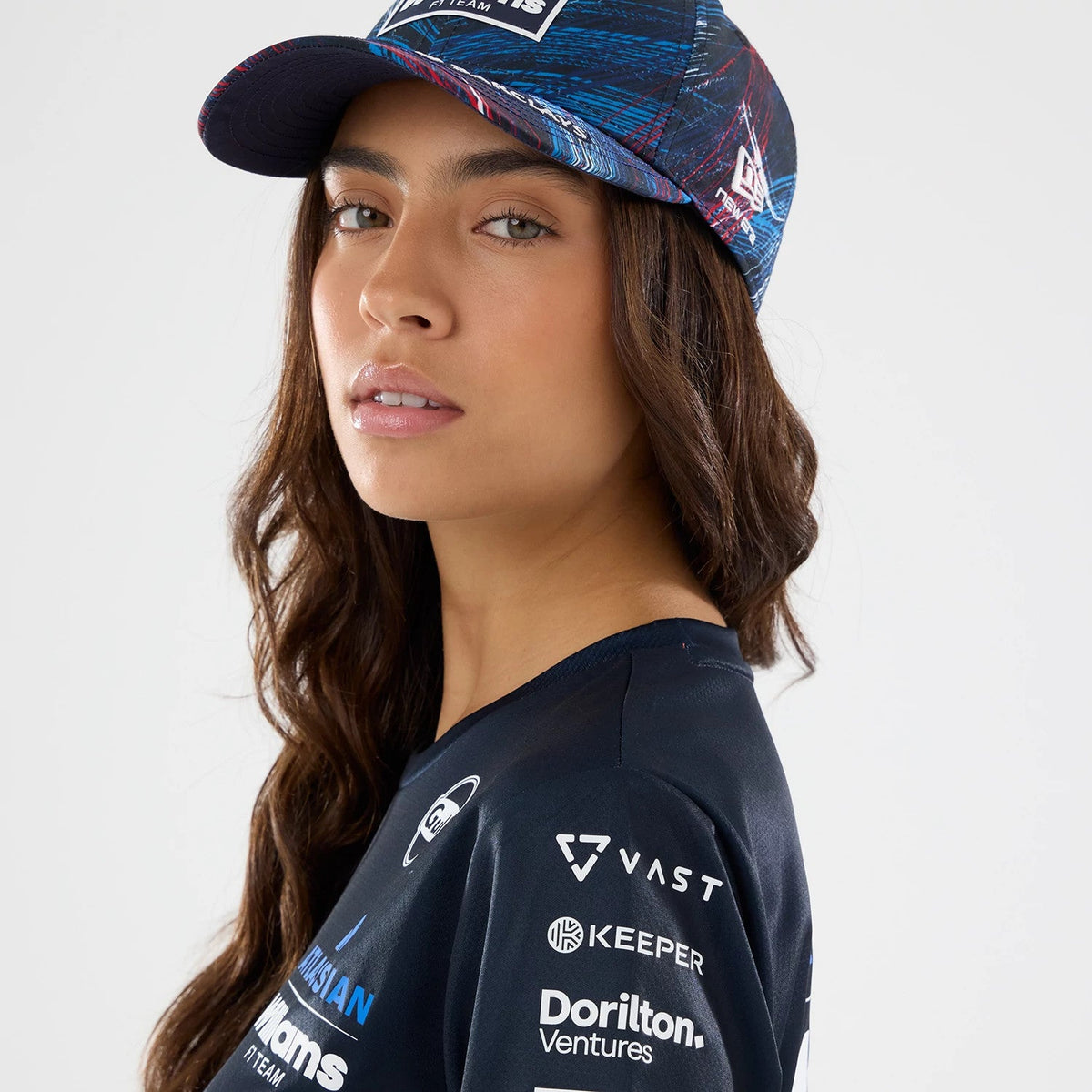 T-shirt Femme Williams GB Race Special Tech Bleu Marine