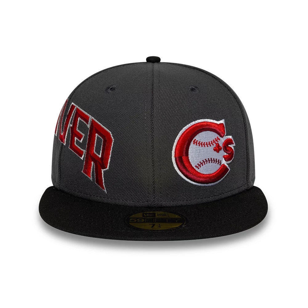 Casquette 59FIFTY Fitted Multi Logo Vancouver Canadians MiLB Gris