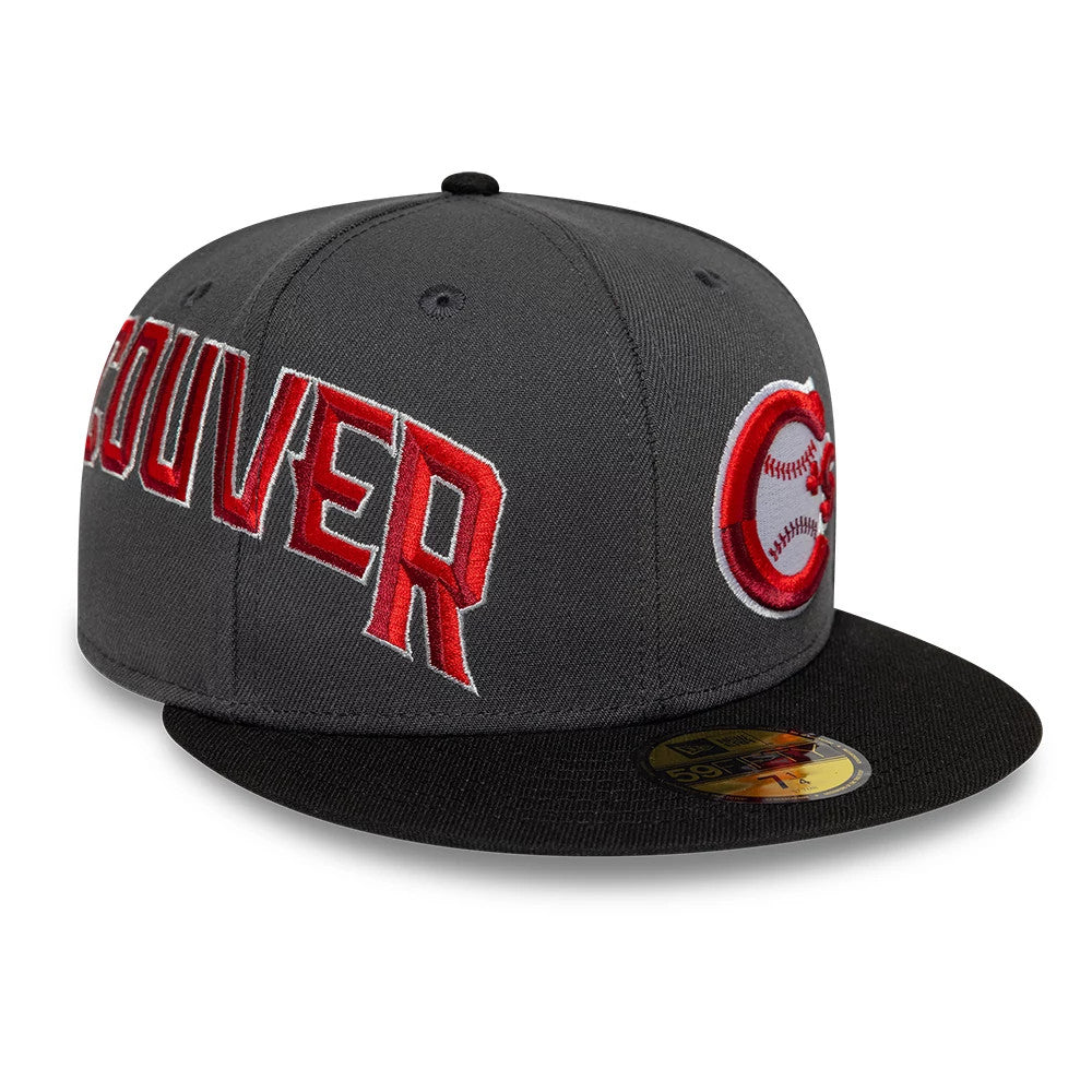 Casquette 59FIFTY Fitted Multi Logo Vancouver Canadians MiLB Gris