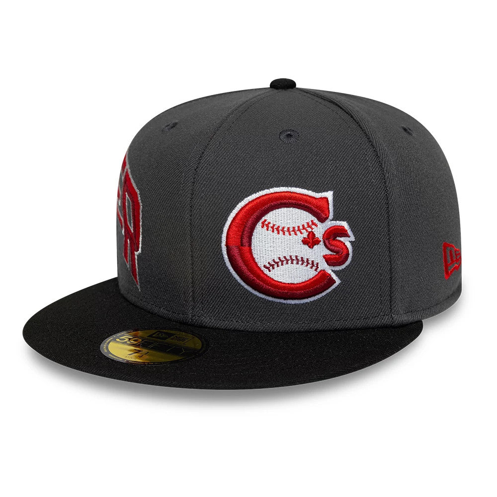 Casquette 59FIFTY Fitted Multi Logo Vancouver Canadians MiLB Gris