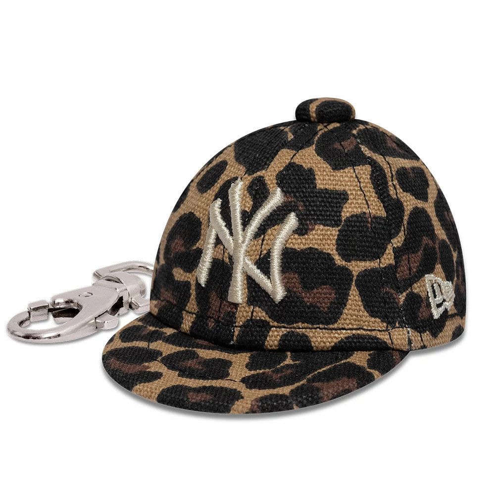 Porte-clés Mini Casquette New York Yankees MLB Leopard Noir