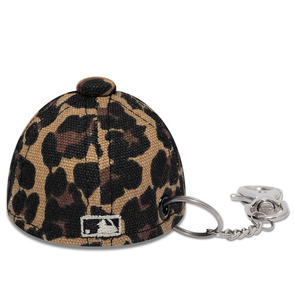 Porte-clés Mini Casquette New York Yankees MLB Leopard Noir