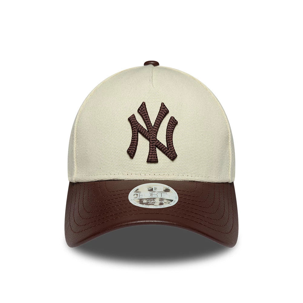 Casquette Femme 9TWENTY M-Crown A-Frame NY Yankees Fabric Mix Beige