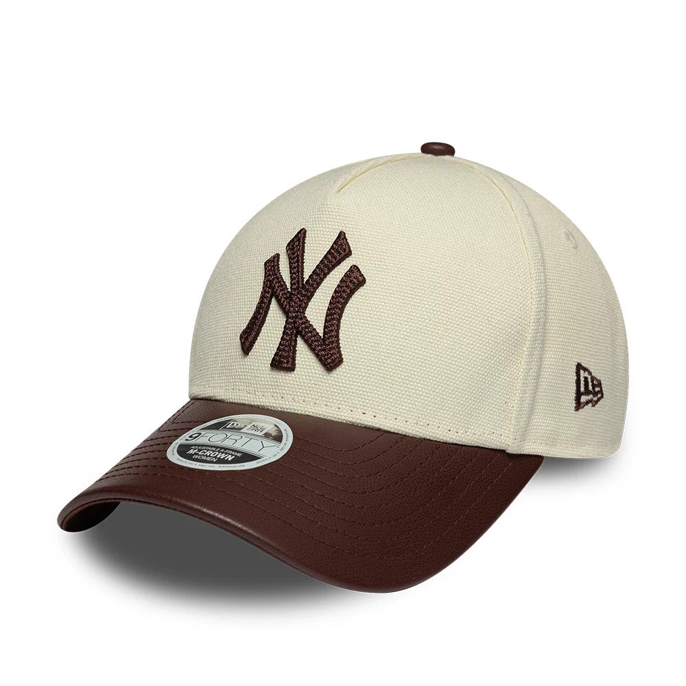 Casquette Femme 9TWENTY M-Crown A-Frame NY Yankees Fabric Mix Beige