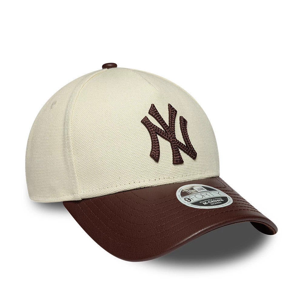 Casquette Femme 9TWENTY M-Crown A-Frame NY Yankees Fabric Mix Beige