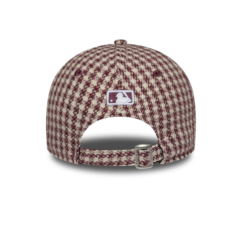 Casquette Femme 9FORTY M-Crown New York Yankees MLB Houndstooth Rouge