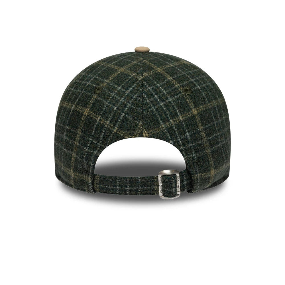 Casquette 9TWENTY New York Yankees MLB Plaid Vert foncé & Beige 