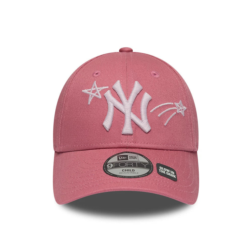 Casquette Enfant 9FORTY New York Yankees Space Glow In The Dark Rose