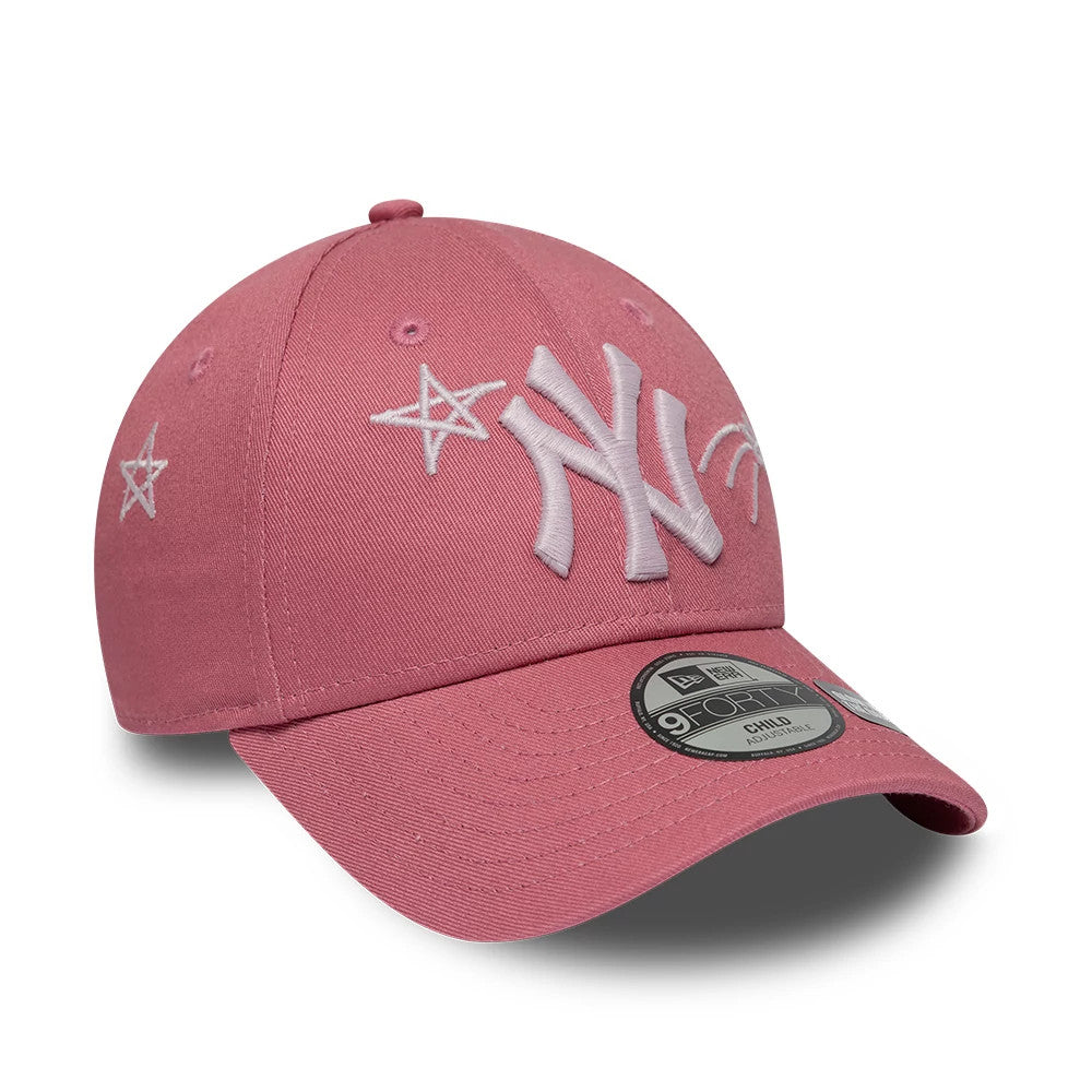 Casquette Enfant 9FORTY New York Yankees Space Glow In The Dark Rose