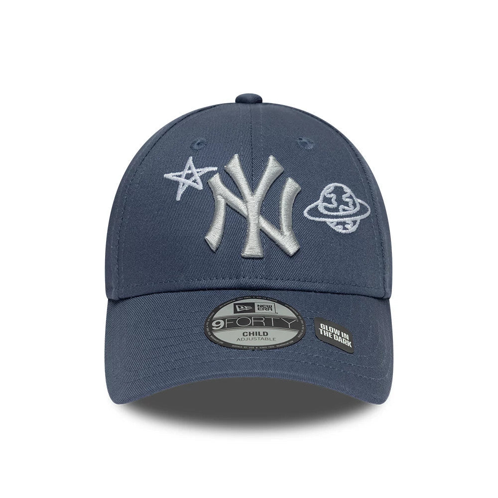 Casquette Enfant 9FORTY New York Yankees Space Glow In The Dark Bleu