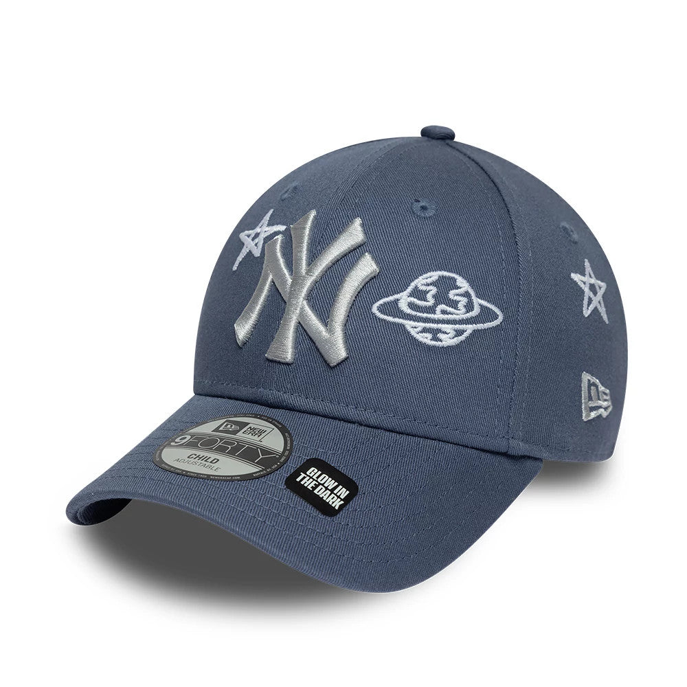 Casquette Enfant 9FORTY New York Yankees Space Glow In The Dark Bleu