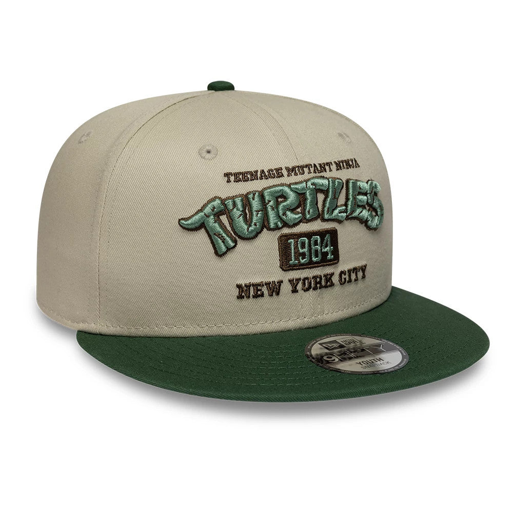 Casquette Enfants 9FIFTY Snapback Tortues Ninja Face Beige & Vert